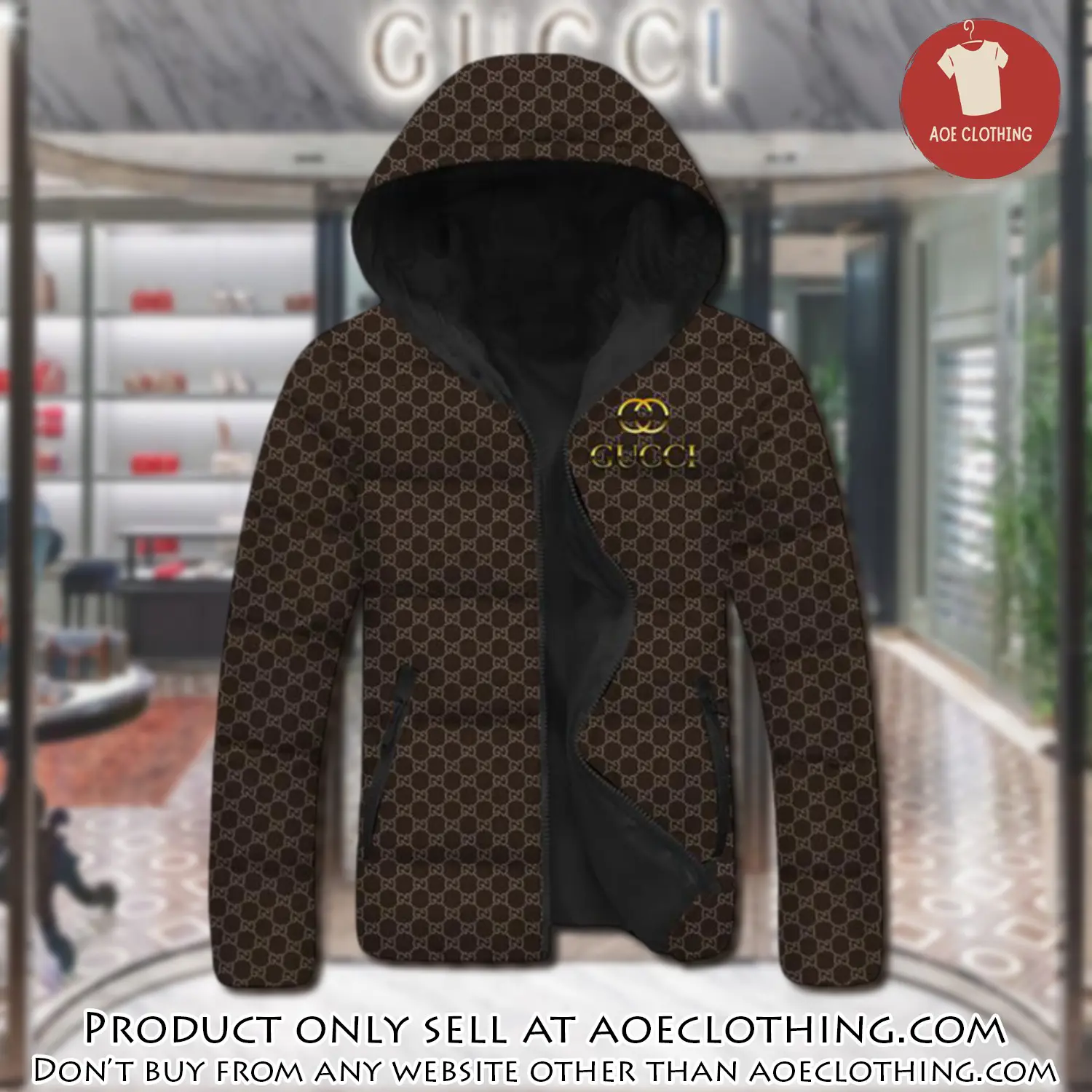 Gucci downfilled coat ultralight down jacket outdoor jacket warm outwear dfj1005 aoe2151627